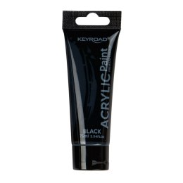 Farba akrylowa KEYROAD, 75ml, tubka, czarna