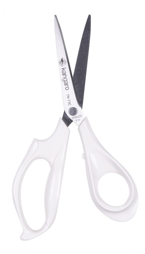 Nożyczki biurowe KANGARO, 18,5 cm, z osłoną, dla praworęcznych, blister, mix kolorów