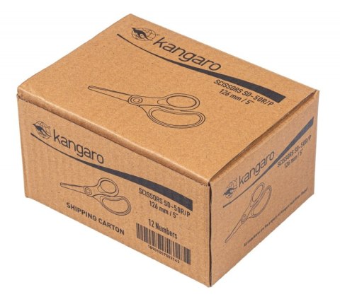 Nożyczki dziecięce KANGARO, 12,6cm, blister, mix kolorów