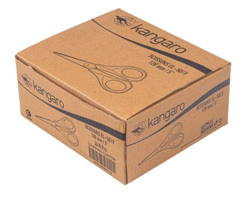 Nożyczki klasyczne KANGARO, 13 cm, blister, mix kolorów