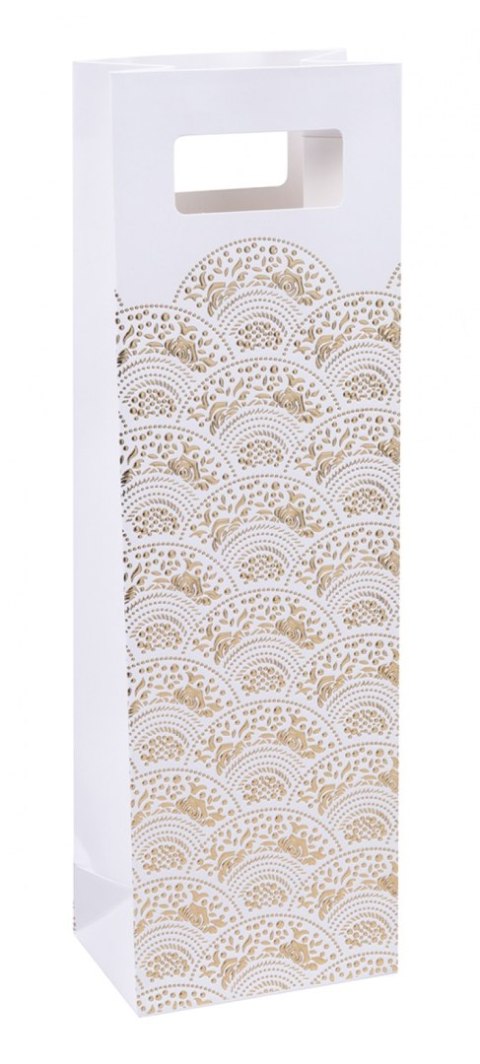 Torebka na alkohol DONAU HOME, laminowana, 12x41,5x8cm, całoroczna, z rączką, mix wzorów