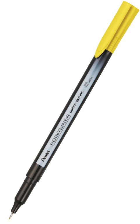 Cienkopis pointliner colour, żółty z tuszem na bazie wody, S40-G PENTEL