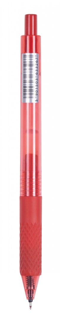 Długopis automatyczny żelowy OFFICE PRODUCTS, gr. linii 0,25mm, dł. linii 1200m, czerwony