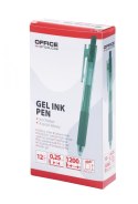 Długopis automatyczny żelowy OFFICE PRODUCTS, gr. linii 0,25mm, dł. linii 1200m, zielony