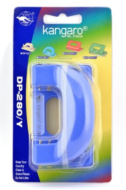 Dziurkacz KANGARO DP-280Y, dziurkuje do 11 kartek, blister, błękitny