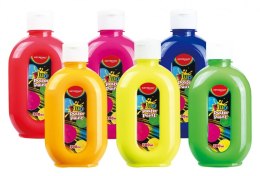 Farba plakatowa KEYROAD, 300ml, butelka, mix kolorów neonowych