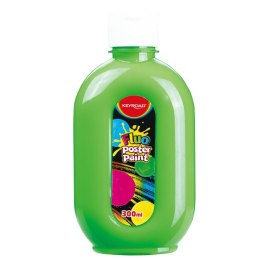 Farba plakatowa KEYROAD, Fluo, 300ml, butelka, neonowa zielona