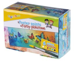 Farby plakatowe GIMBOO, 6x20ml, mix kolorów