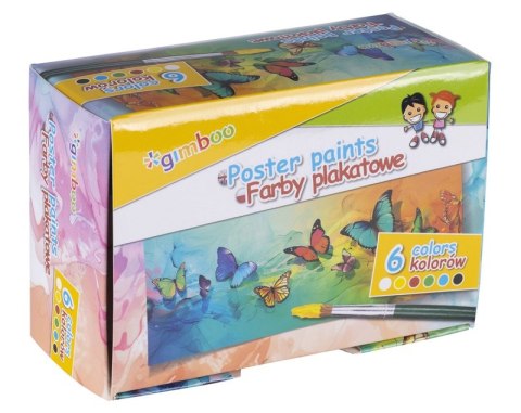 Farby plakatowe GIMBOO, 6x20ml, mix kolorów