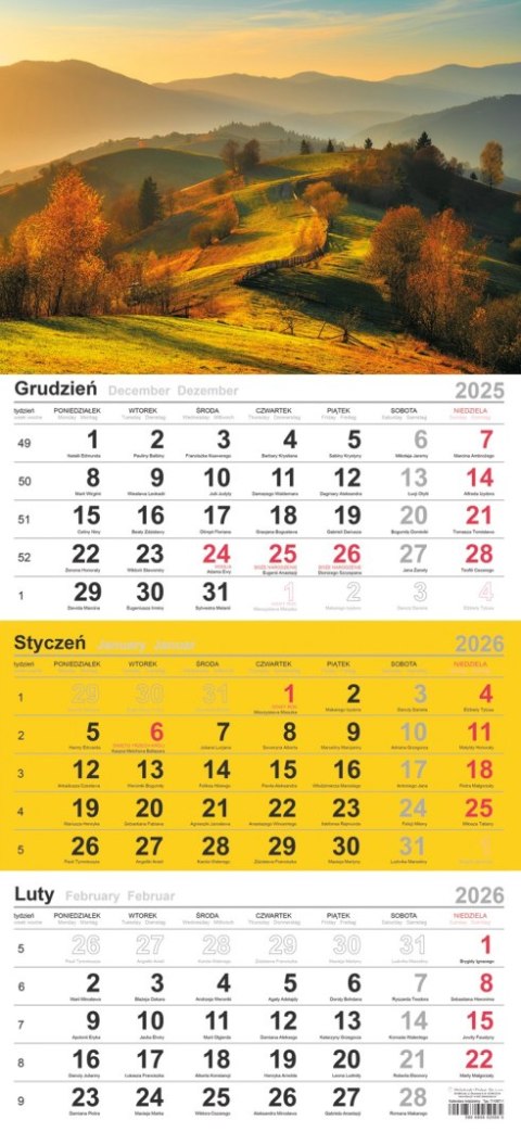 Kalendarz trójdzielny (H) 2026 Michalczyk i Prokop T-106T-11