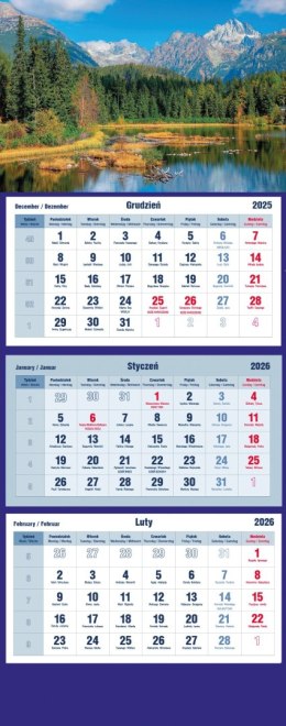 Kalendarz trójdzielny 2026 Góry Michalczyk i Prokop T-105T-04