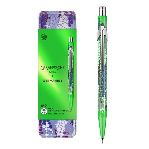 Ołówek mechaniczny CARAN D'ACHE 844 Germanier, 0,5mm, w pudełku, zielony neonowy