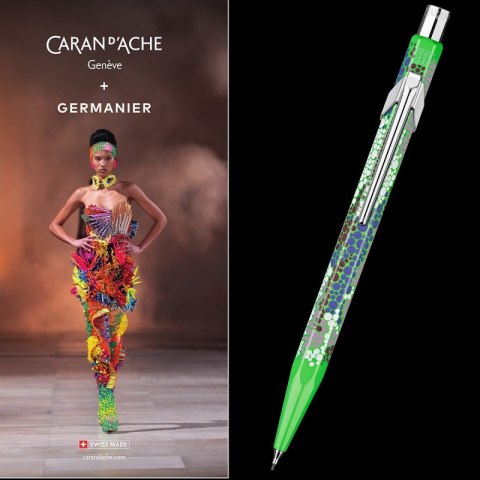 Ołówek mechaniczny CARAN D'ACHE 844 Germanier, 0,5mm, w pudełku, zielony neonowy