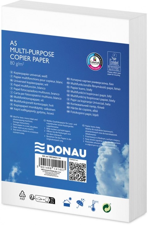 Papier ksero DONAU, A5, klasa C, 80gsm, 500 ark.