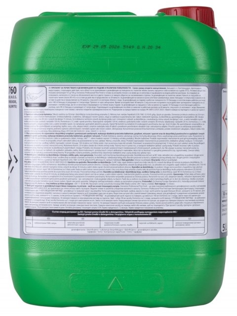 Płyn do czyszczenia toalet DOMESTOS Pine, 5l
