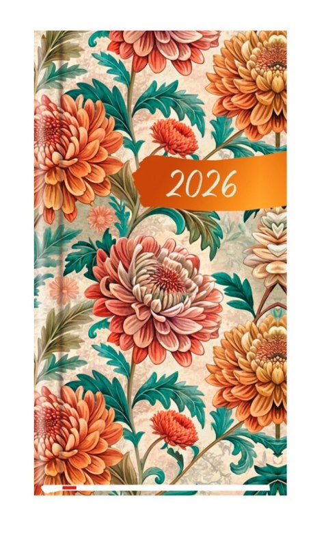 Terminarz Kieszonkowy 90x165mm 2026 Michalczyk i Prokop T-231F-01 kalendarz 1 tydzień na 2 stronach