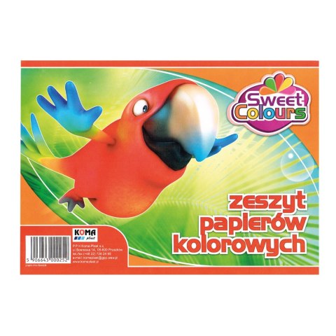 Zeszyt papierów kolorowych A5 8 kaertek Sweet Colours 00252 KOMA-PLAST