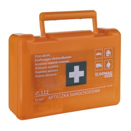Apteczka samochodowa DONAU SAFETY, plastikowa, BD DIN, pomarańczowa