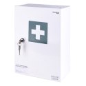 Apteczka ścienna DONAU SAFETY, stalowa,"30.2" +A, biała