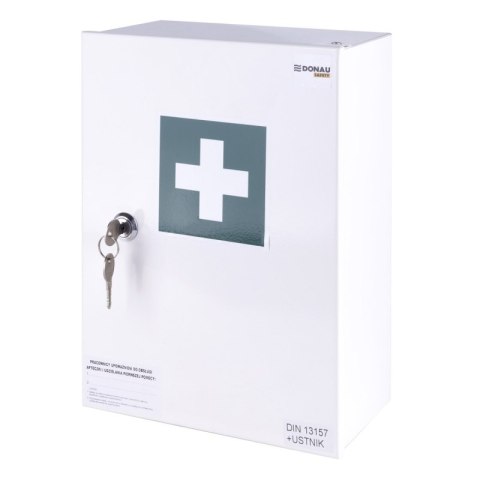 Apteczka ścienna DONAU SAFETY, stalowa,"30.2" +A, biała
