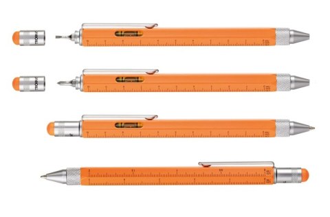 Długopis wielozadaniowy TROIKA Construction, pomarańczowy neonowy