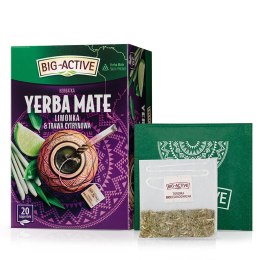 Herbata BIG-ACTIVE Yerba Mate 20x2g limonka i trawa cytrynowa