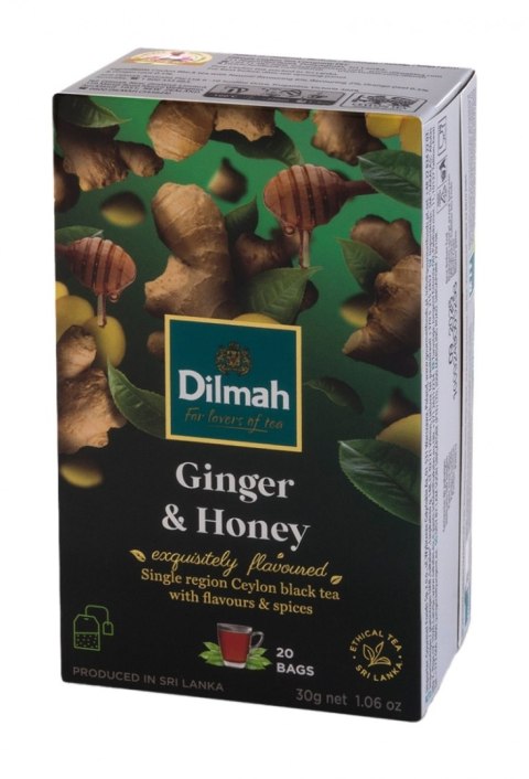 Herbata DILMAH, aromat imbir & miód, 20 torebek