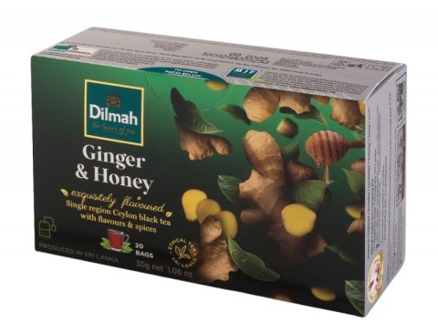 Herbata DILMAH, aromat imbir & miód, 20 torebek