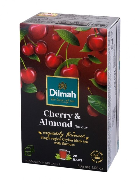Herbata DILMAH, aromat wiśnia & migdał, 20 torebek