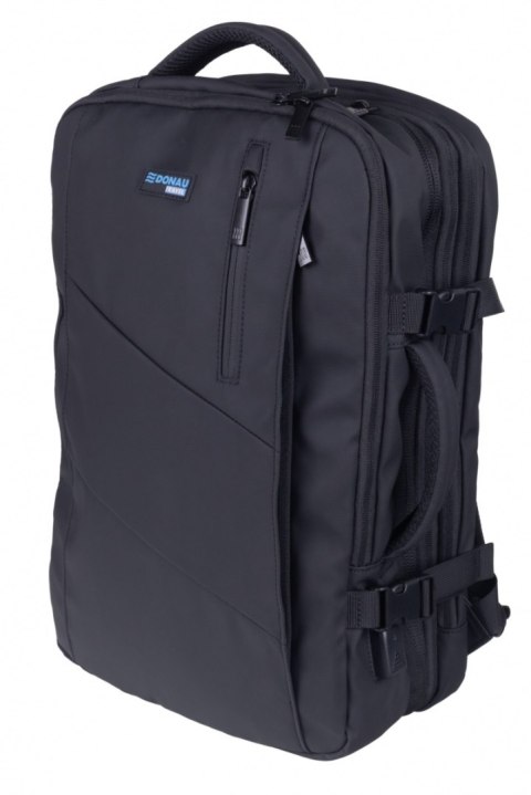 Plecak DONAU TRAVEL Prague, 17", 32l, USB + kabel, czarny