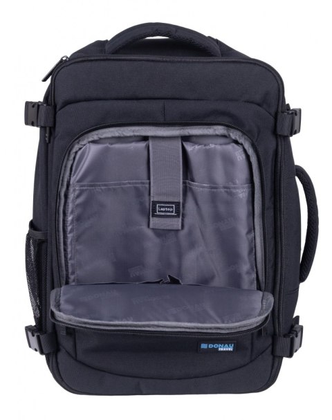 Plecak DONAU TRAVEL Warsaw, 15,6", 23l, USB + kabel, czarny
