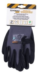 Rękawice DONAU SAFETY Flex-Dotted, kat. II, rozm. 10, szare