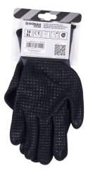 Rękawice DONAU SAFETY Flex-Dotted, kat. II, rozm. 10, szare