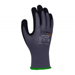 Rękawice DONAU SAFETY Flex-Dotted, kat. II, rozm. 11, szare