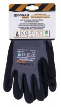 Rękawice DONAU SAFETY Flex-Dotted, kat. II, rozm. 8, szare