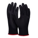 Rękawice DONAU SAFETY PU Black, kat. II, rozm. 6, czarne