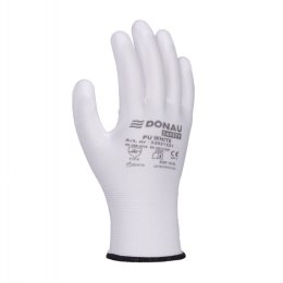 Rękawice DONAU SAFETY PU White, kat. II, rozm. 10, białe