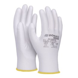 Rękawice DONAU SAFETY PU White, kat. II, rozm. 8, białe