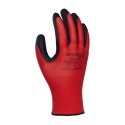 Rękawice DONAU SAFETY Super Latex, kat. II, rozm. 10, czerwone