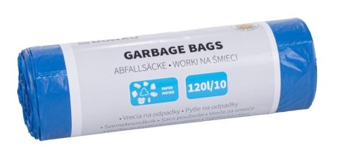 Worki na śmieci DONAU HOME, do segregacji, papier (LDPE), 120l, 10 szt., niebieskie