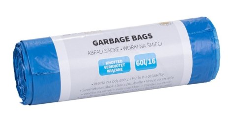 Worki na śmieci DONAU HOME, wiązane (LDHD), 60l, 16 szt., niebieskie