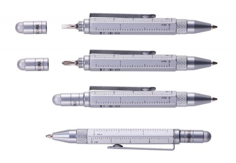 Długopis wielozadaniowy TROIKA Construction Liliput, czarny mat