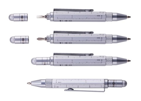 Długopis wielozadaniowy TROIKA Construction Liliput, czerwony