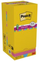 Karteczki samoprzylepne POST-IT® Super Sticky Z-Notes (R330-SS-VP16), 76x76mm, 90 kart./bloczek, 14+2 bloczki, mix kolorów