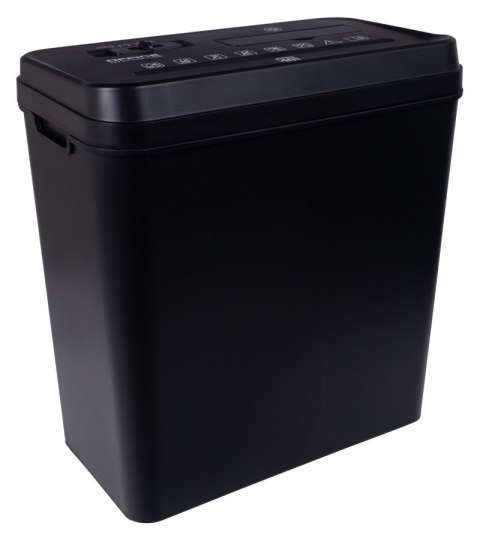 Niszczarka OFFICE PRODUCTS, paski, do 10 kartek A4, kosz 14l, czarna