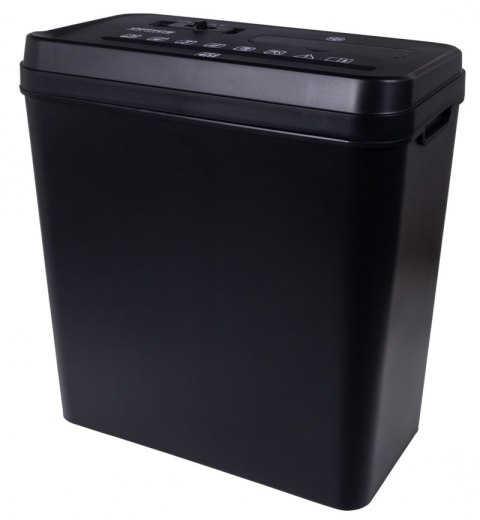 Niszczarka OFFICE PRODUCTS, paski, do 10 kartek A4, kosz 14l, czarna