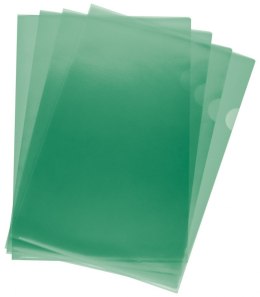 Obwoluta Q-CONNECT typu L, PP, A4, groszkowa, 120mikr., 100szt., zielona