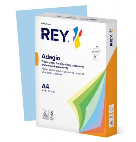 Papier ksero REY ADAGIO, A4, 160gsm, 01 niebieski pastel *RYADA160X469 R100, 250 ark.