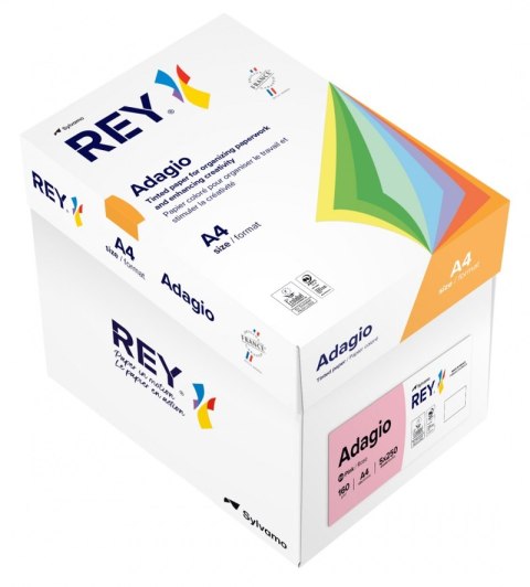 Papier ksero REY ADAGIO, A4, 160gsm, 89 różowy pastel *RYADA160X475 R100, 250 ark.