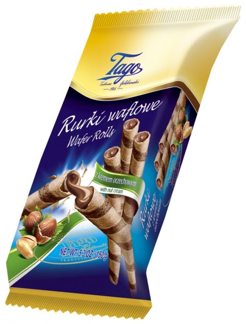 Rurka waflowa z kremem orzechowym TAGO, 150g